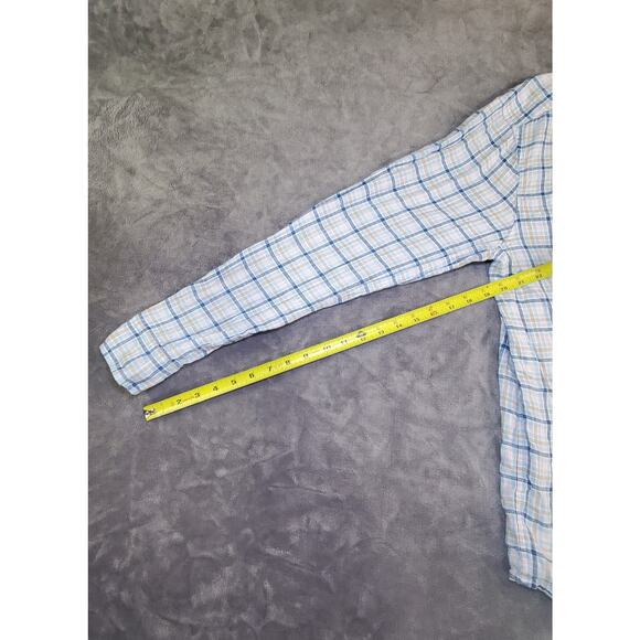 Vineyard Vines 100% Linen Sz XL Classic Fit Shirt Mens Blue Pink Plaid C28-45 - Picture 4 of 10